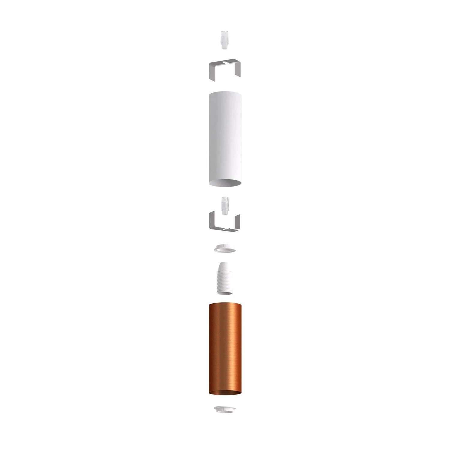 Tub-E14 pantalla doble metal para foco
