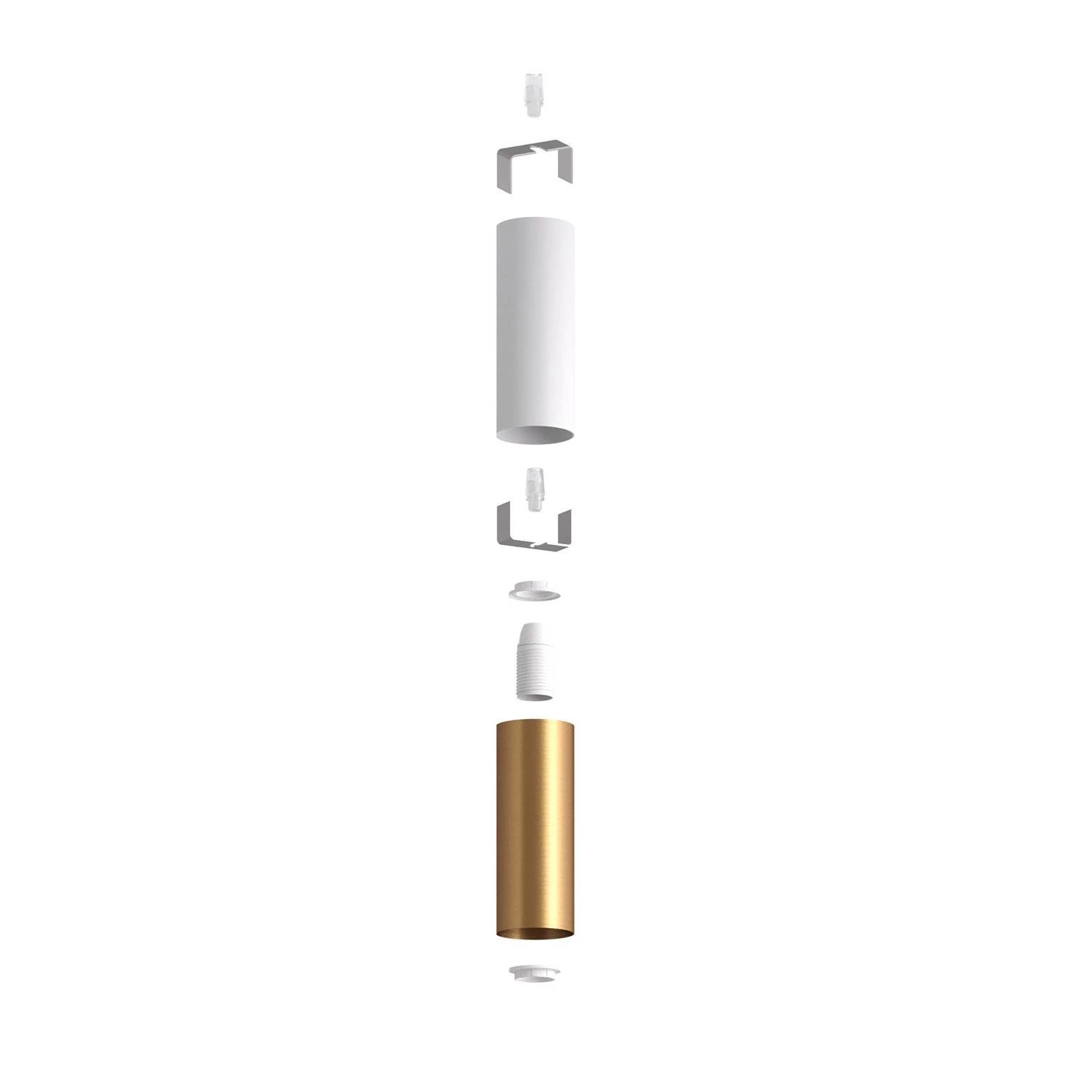 Tub-E14 pantalla doble metal para foco