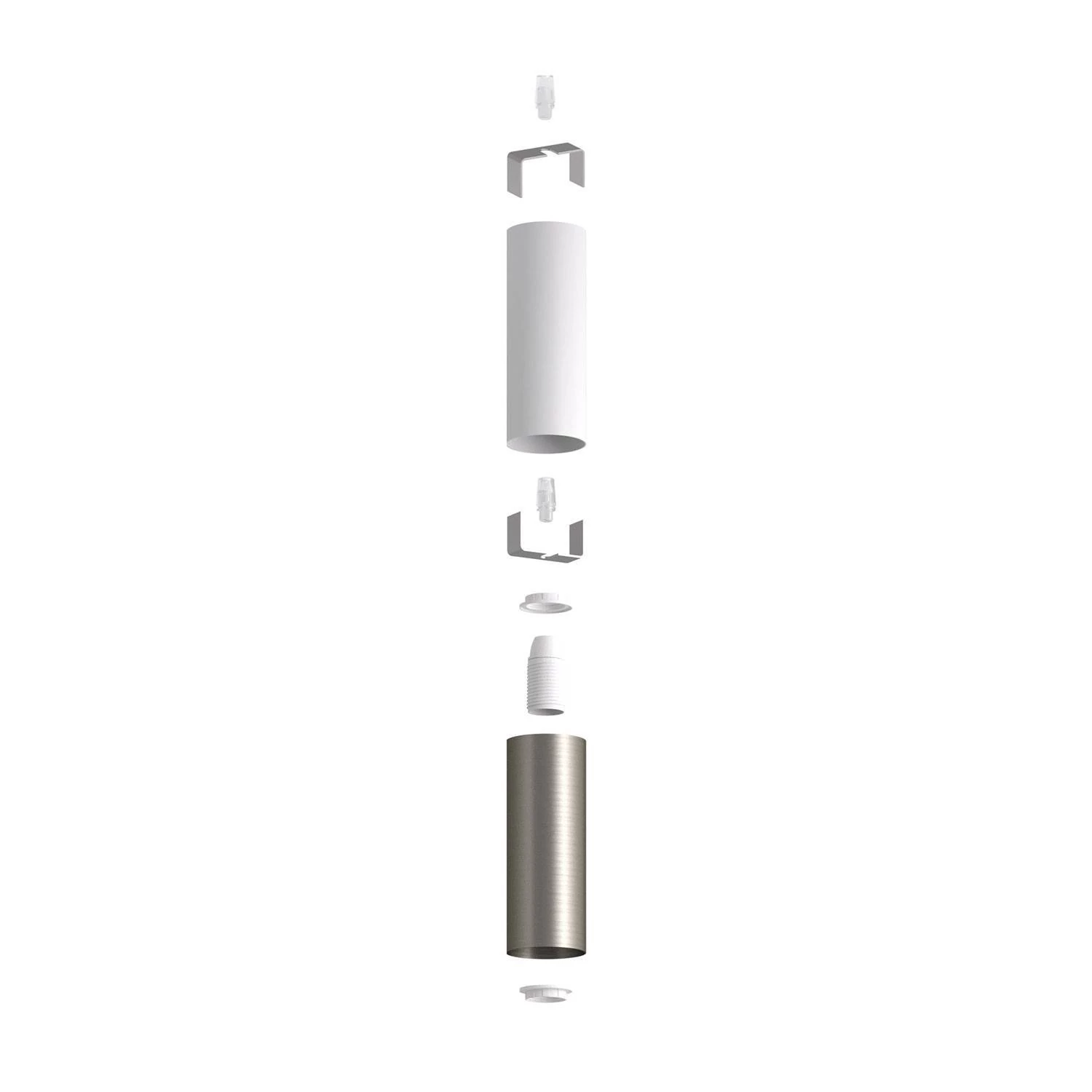 Tub-E14 pantalla doble metal para foco