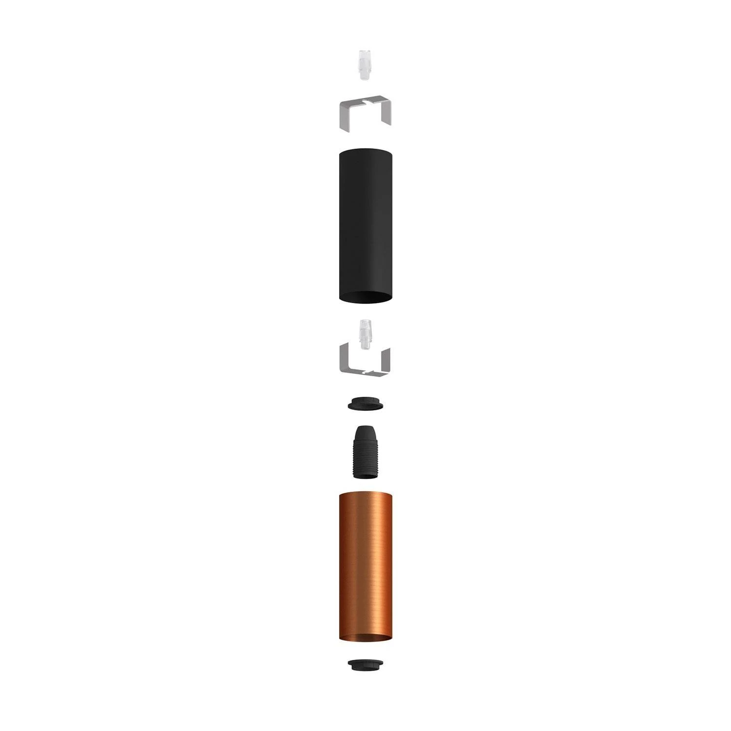 Tub-E14 pantalla doble metal para foco