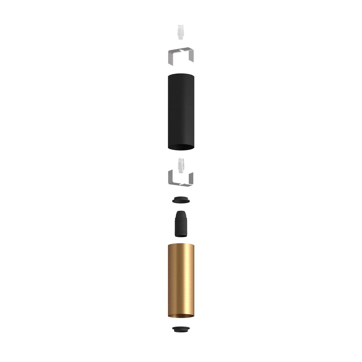 Tub-E14 pantalla doble metal para foco
