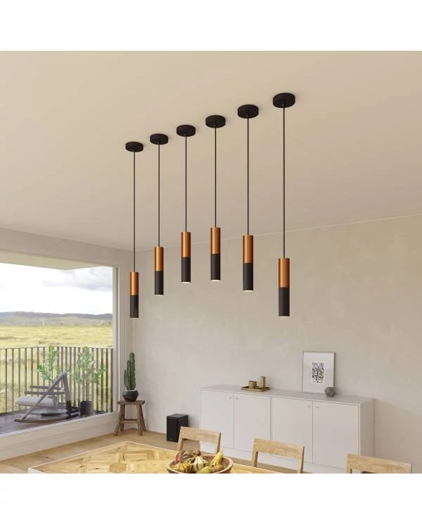 Tub-E14 pantalla doble metal para foco