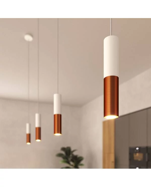 Tub-E14 pantalla doble metal para foco