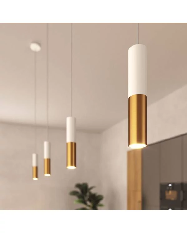 Tub-E14 pantalla doble metal para foco