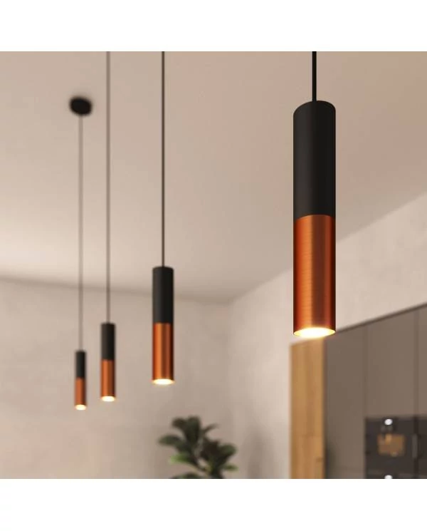 Tub-E14 pantalla doble metal para foco