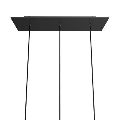 Rosetón XXL rectangular Ros One con 3 agujeros