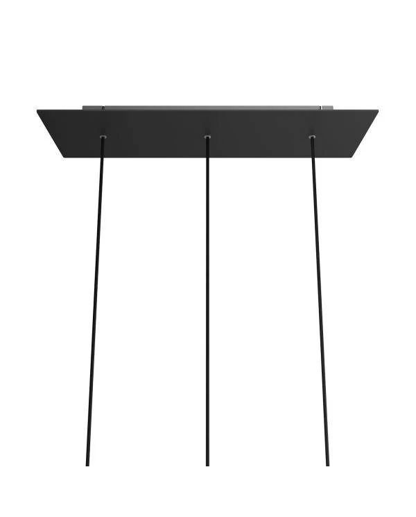 Rosetón XXL rectangular Ros One con 3 agujeros