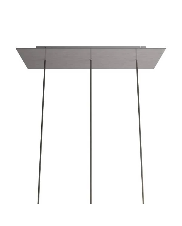 Rosetón XXL rectangular Ros One con 3 agujeros