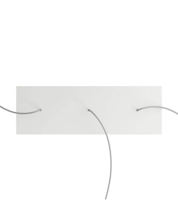 Rosetón XXL rectangular Ros One con 3 agujeros