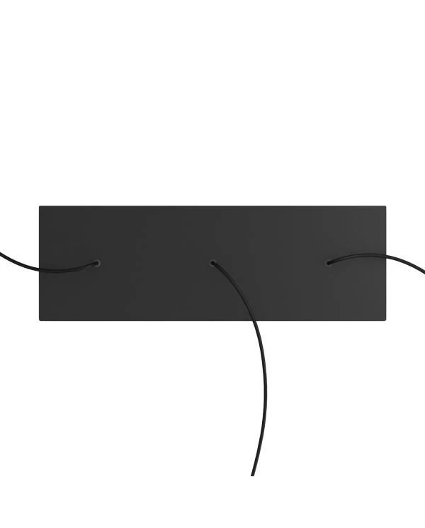 Rosetón XXL rectangular Ros One con 3 agujeros