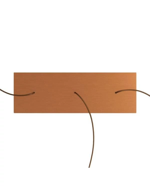 Rosetón XXL rectangular Ros One con 3 agujeros