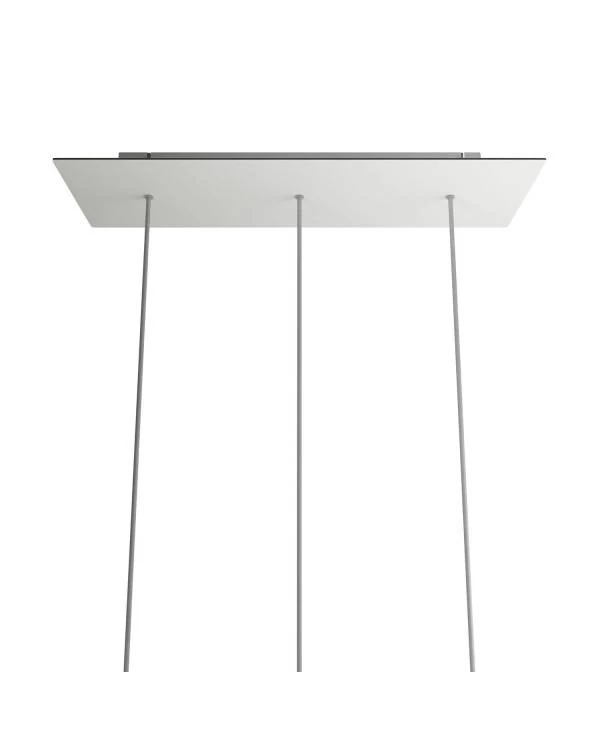 Rosetón XXL rectangular Ros One con 3 agujeros