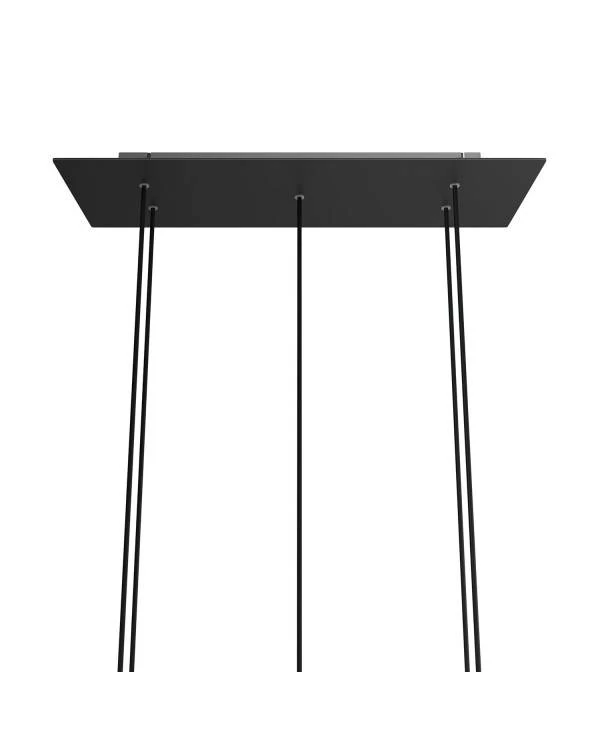 Rosetón XXL rectangular Ros One con 5 agujeros
