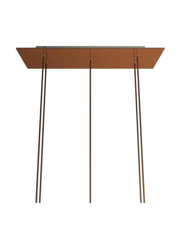 Rosetón XXL rectangular Ros One con 5 agujeros