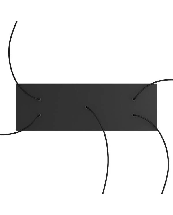Rosetón XXL rectangular Ros One con 5 agujeros