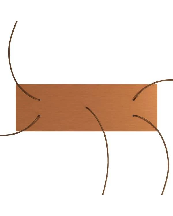 Rosetón XXL rectangular Ros One con 5 agujeros