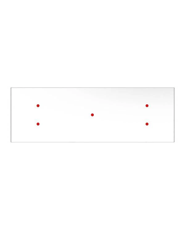 Rosetón XXL rectangular Ros One con 5 agujeros