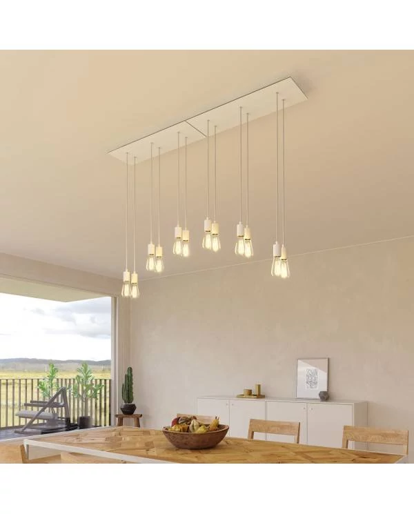 Rosetón XXL rectangular Ros One con 6 agujeros