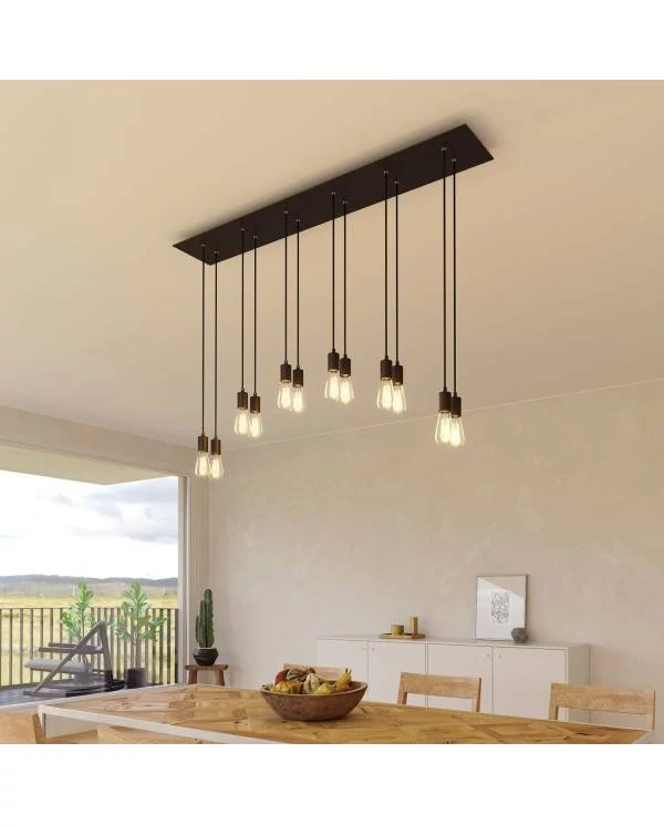 Rosetón XXL rectangular Ros One con 6 agujeros