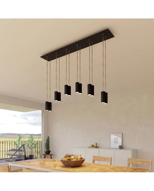 Rosetón XXL rectangular Ros One con 6 agujeros