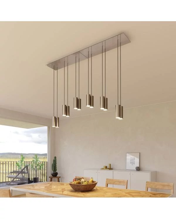 Rosetón XXL rectangular Ros One con 6 agujeros