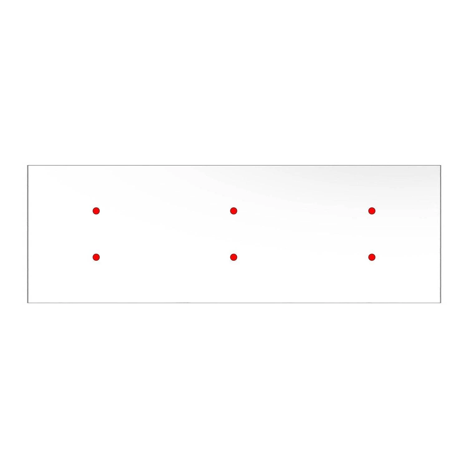 Rosetón XXL rectangular Ros One con 6 agujeros