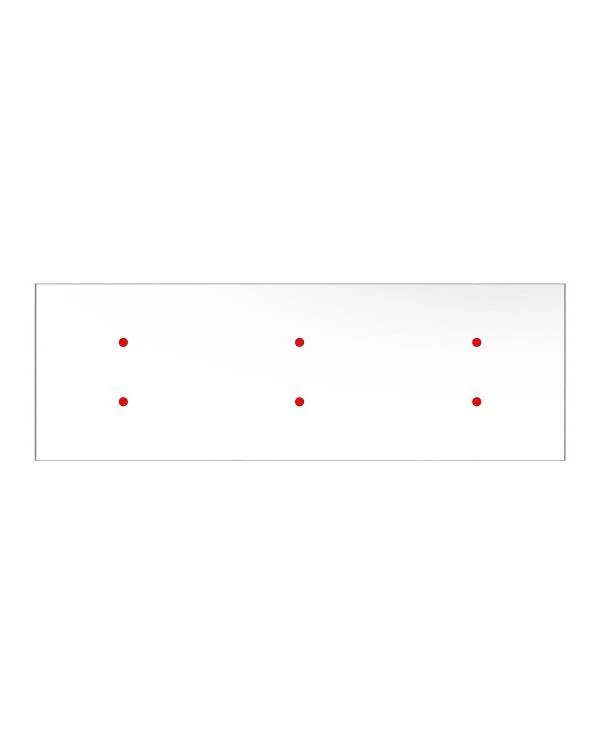Rosetón XXL rectangular Ros One con 6 agujeros