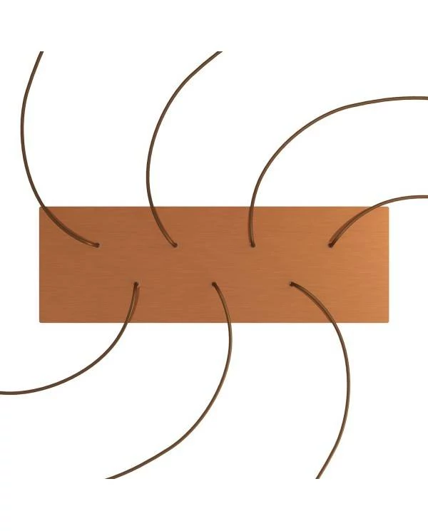 Rosetón XXL rectangular Ros One con 7 agujeros