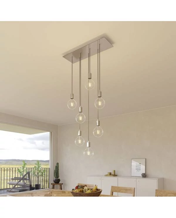 Rosetón XXL rectangular Ros One con 7 agujeros