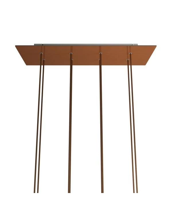 Rosetón XXL rectangular Ros One con 8 agujeros