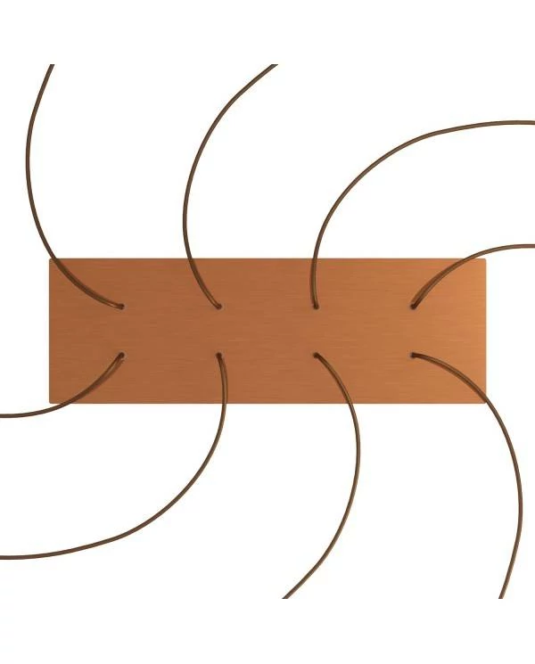 Rosetón XXL rectangular Ros One con 8 agujeros