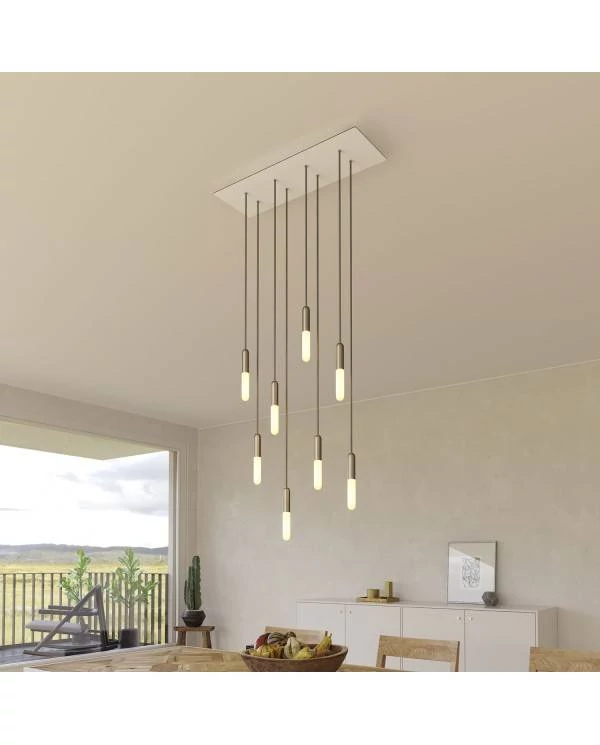 Rosetón XXL rectangular Ros One con 8 agujeros