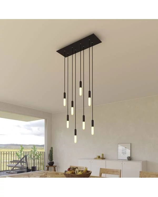 Rosetón XXL rectangular Ros One con 8 agujeros