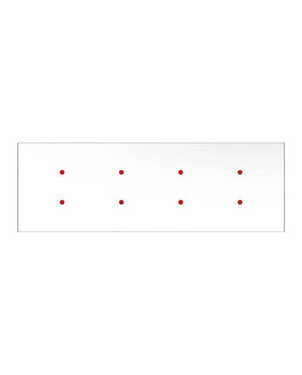 Rosetón XXL rectangular Ros One con 8 agujeros