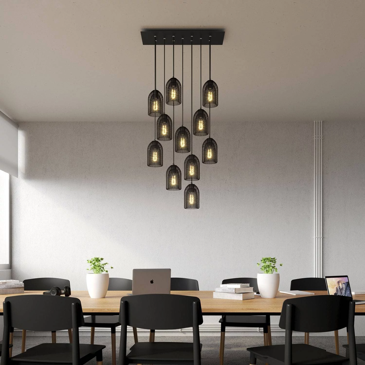 Rosetón XXL rectangular Ros One con 10 agujeros