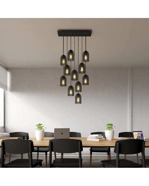Rosetón XXL rectangular Ros One con 10 agujeros