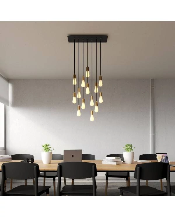Rosetón XXL rectangular Ros One con 14 agujeros