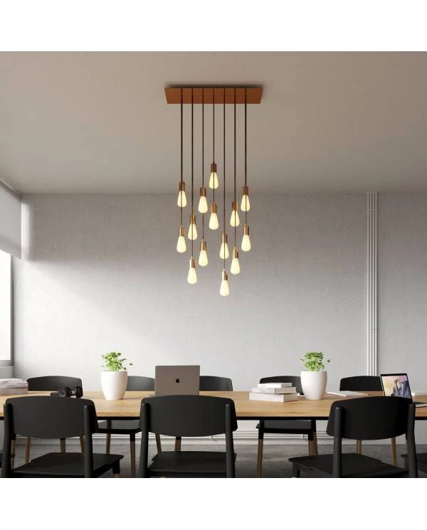 Rosetón XXL rectangular Ros One con 14 agujeros