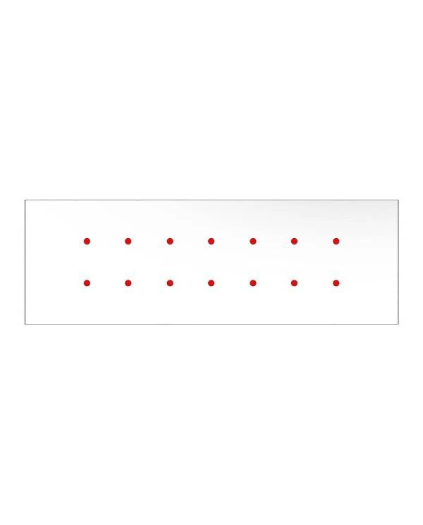 Rosetón XXL rectangular Ros One con 14 agujeros