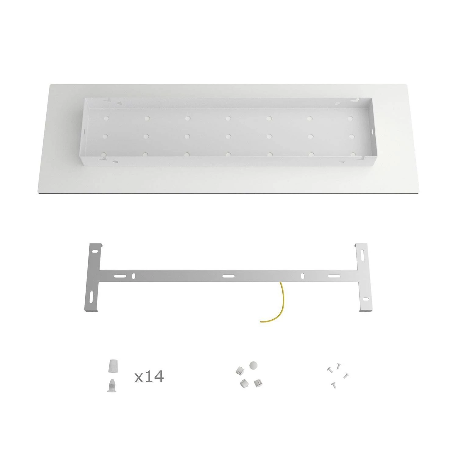 Rosetón XXL rectangular Ros One con 14 agujeros