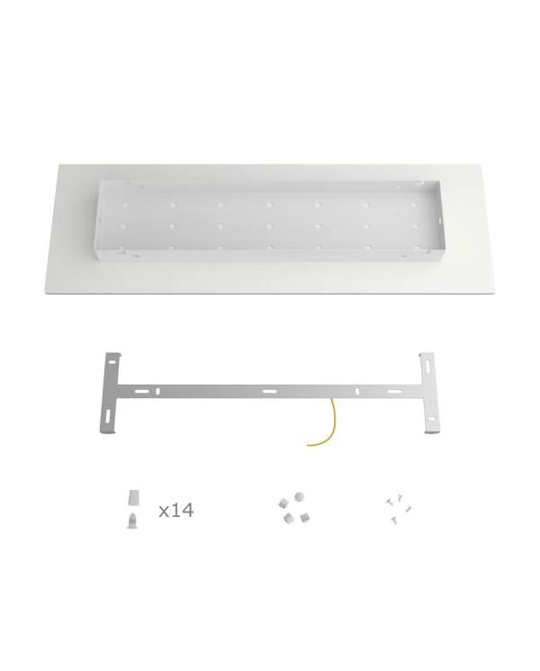 Rosetón XXL rectangular Ros One con 14 agujeros