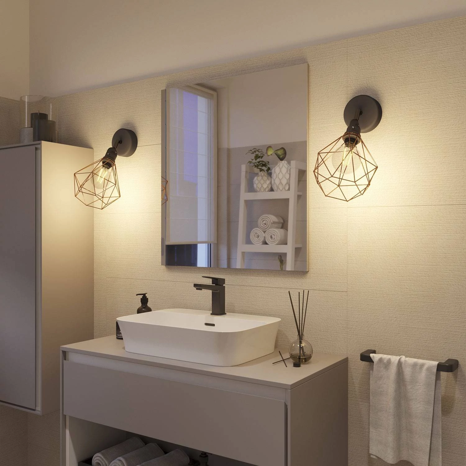 Fermaluce EIVA con pantalla Diamond, lámpara orientable