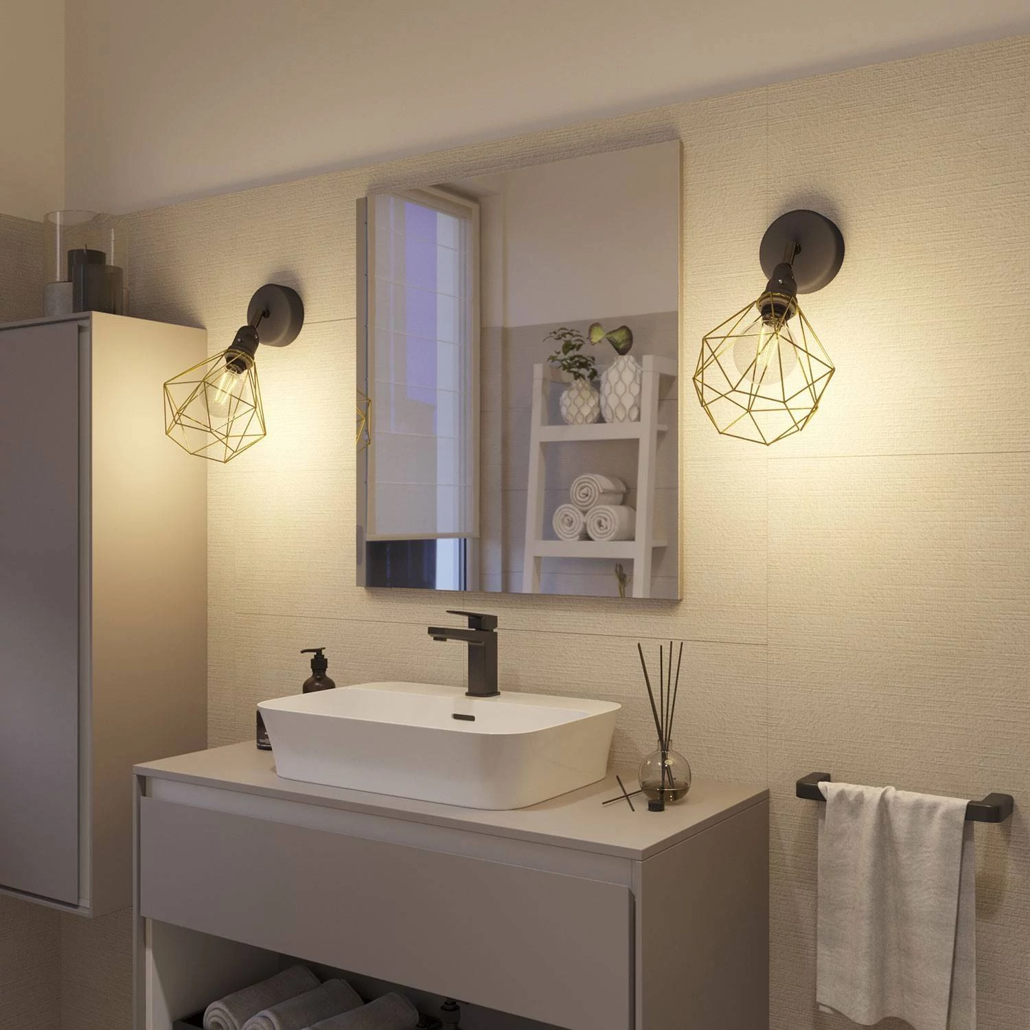 Fermaluce EIVA con pantalla Diamond, lámpara orientable