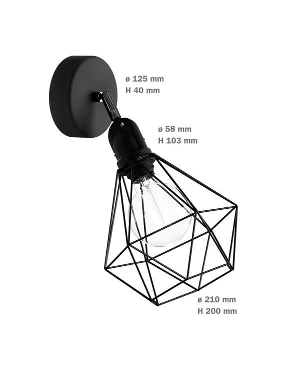 Fermaluce EIVA con pantalla Diamond, lámpara orientable