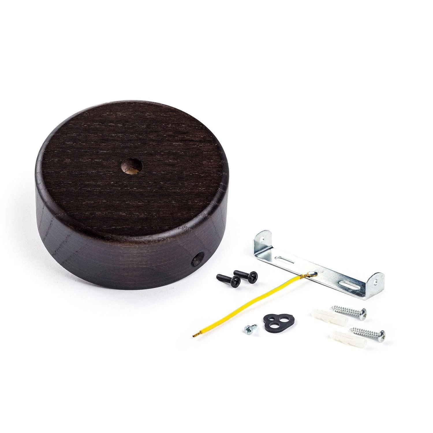 Kit Mini rosetón cilíndrico en madera con 1 agujero central