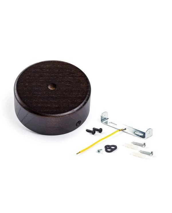 Kit Mini rosetón cilíndrico en madera con 1 agujero central