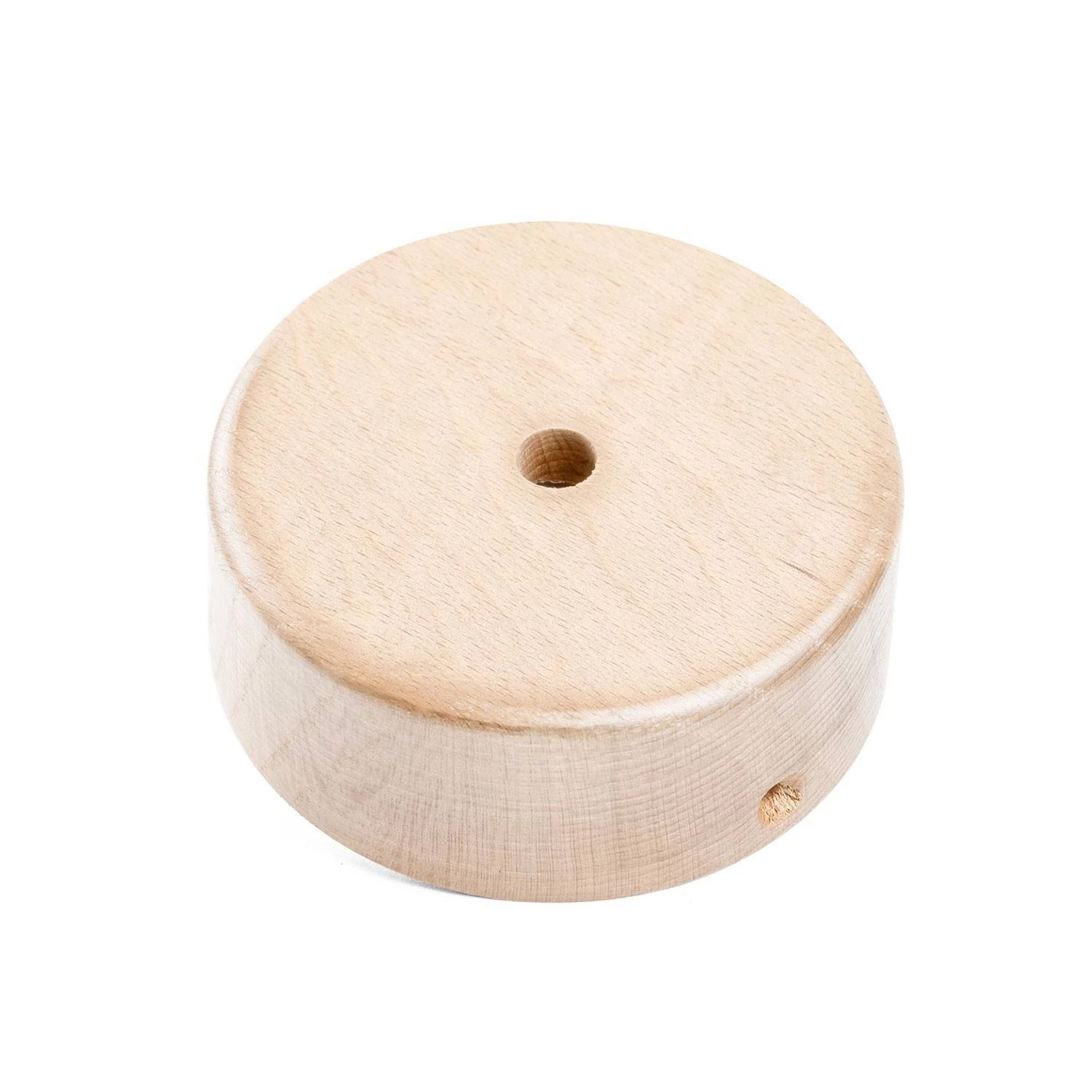 Kit Mini rosetón cilíndrico en madera con 1 agujero central