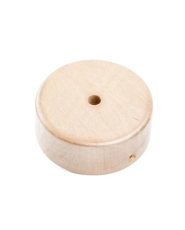 Kit Mini rosetón cilíndrico en madera con 1 agujero central