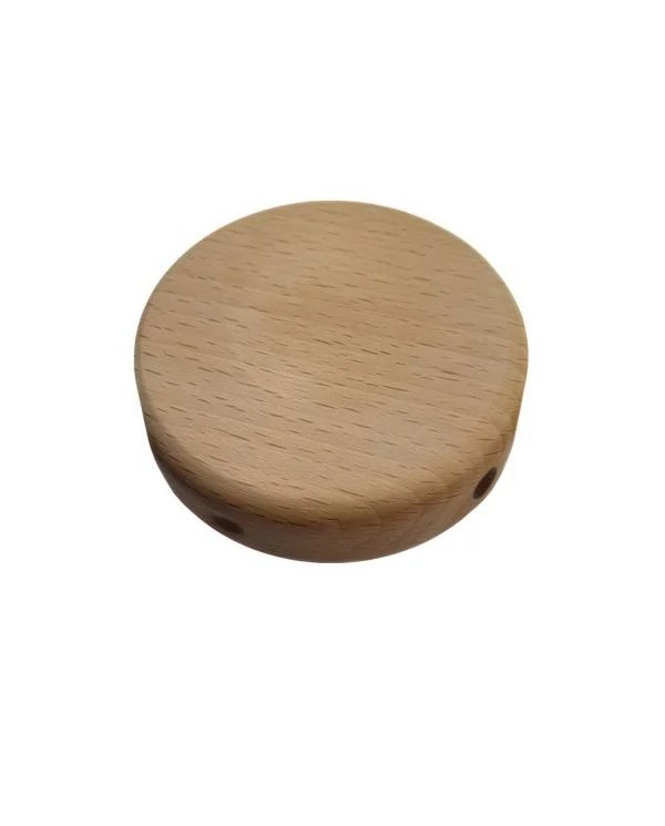 Kit Mini rosetón cilíndrico de madera con 4 agujeros laterales