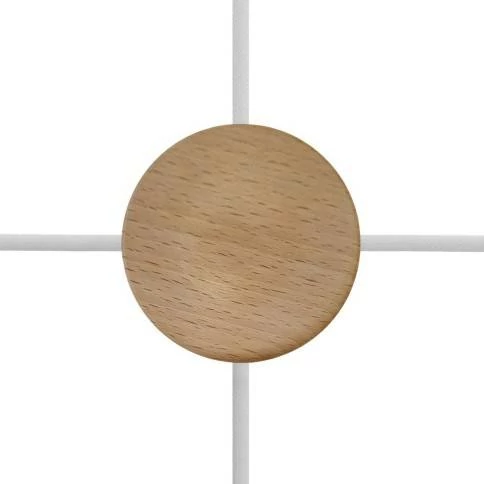 Kit Mini rosetón cilíndrico de madera con 4 agujeros laterales